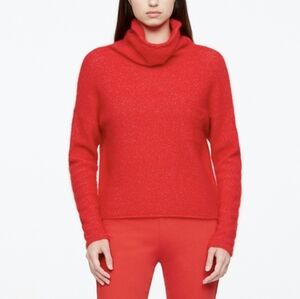 Sarah Pacini Mohair Wool One Size Slouchy Cowl Neck Sweater